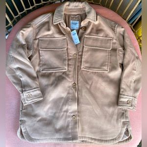 Abercrombie Boyfriend style button up jack in tan- size s